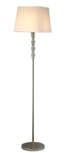 Торшер MARSELA PT1 NICKEL Crystal Lux  белый 1 лампа, основание никель в стиле современный
 фото 4